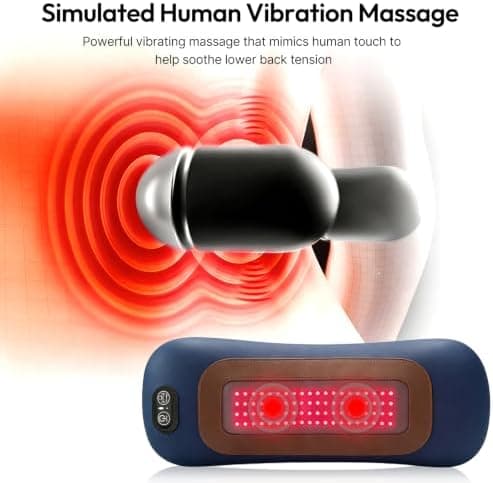 RoundT2 4-in-1 Electric Lumbar Support Pillow Featuring Red and Infrared Light Therapy, Ergonomic Back Cushion Design, Adjustable Heat and Relief — 5 of 5