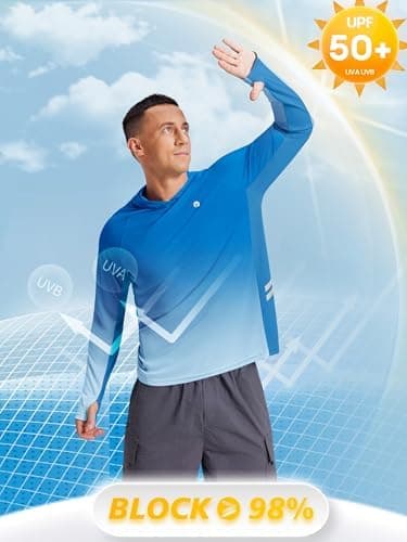 PINSPARK Sun Shirts for Men Long Sleeve UPF 50+ Fishing Hoodie Rash Guard with Lightweight UV Protection and Breathable Outdoor Performance Fabric — 5 of 5