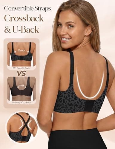 Jelly Wireless Bras for Women Push Up Plunge Supportive Seamless Design with No Underwire and Full Coverage Comfort — 4 of 5