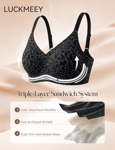 Jelly Wireless Bras for Women Push Up Plunge Supportive Seamless Design with No Underwire and Full Coverage Comfort — 5 of 5