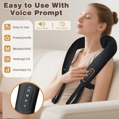 Joyset Cordless Neck and Shoulder Massager with Heat, 4D Shiatsu Kneading, Ergonomic Design and Adjustable Speed Settings for Deep Tissue Relief — 2 of 5