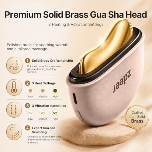 ZDEER GS5 Electric Heated Gua Sha Tool and Red Light Face Massager in Pink with Advanced Thermal Therapy and Ergonomic Facial Sculpting Design — 4 of 5