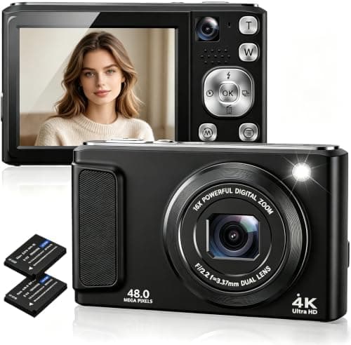4K 48MP Digital Camera with Front and Rear Cameras Dual Lens Selfie Vlogging Video Recording Compact Point and Shoot for Content Creators — 5 of 5