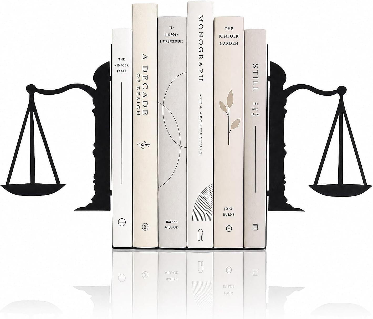 Extra-Wide Metal Bookends 2 Pack Heavy-Duty Book Stoppers for Shelves Sturdy Office Organization Non-Slip Desktop Book Support — 2 of 5