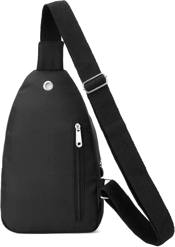 Banelu Small Sling Backpack Crossbody Bag for Women and Men featuring Versatile Cross Body Design and Convenient Fanny Pack Style in Classic Black — 4 of 5