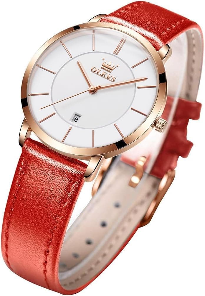 OLEVS Black Watches for Women Classical Small Numer Analog Silver Watch Ladies Date Stainless Steel Business Female Wrist Watch Design — 1 of 5