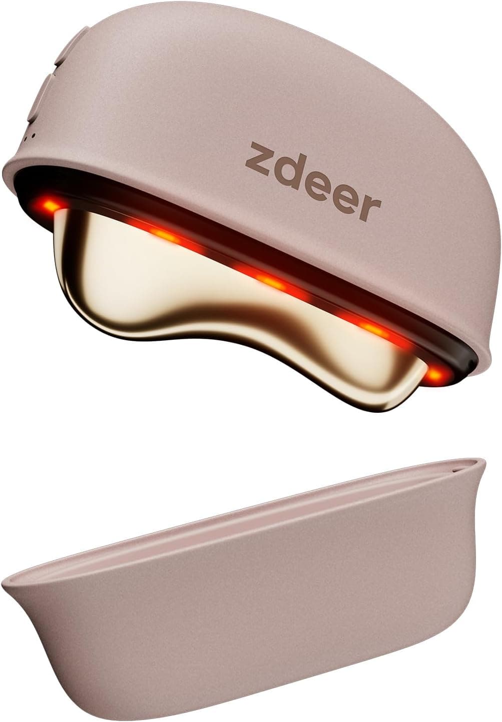 ZDEER GS5 Electric Heated Gua Sha Tool and Red Light Face Massager in Pink with Advanced Thermal Therapy and Ergonomic Facial Sculpting Design — 1 of 5
