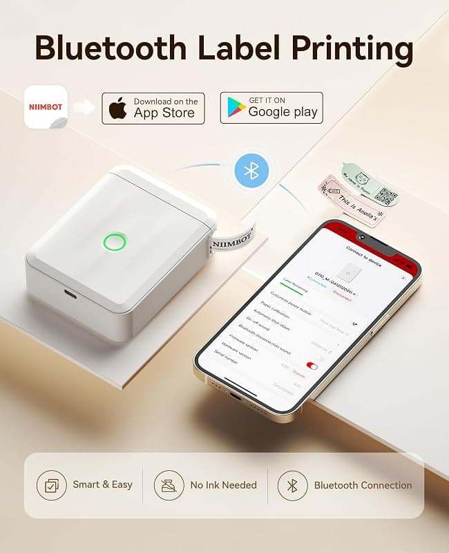 NIIMBOT D110 Upgrade Mini Label Maker and Bluetooth Thermal Printer for Daily Organization, Storage, and Office Tasks with Portable Compact Design — 5 of 5