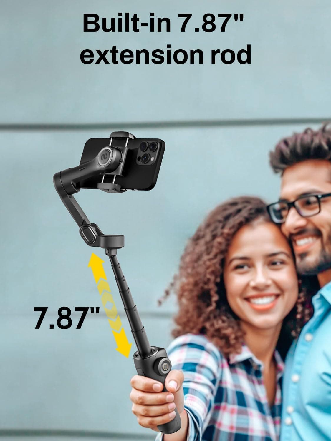 Smart V8 3-Axis Smartphone Gimbal Stabilizer with Smooth Motorized Tracking, Portable Folding Frame, and Dedicated App Control Features — 3 of 4