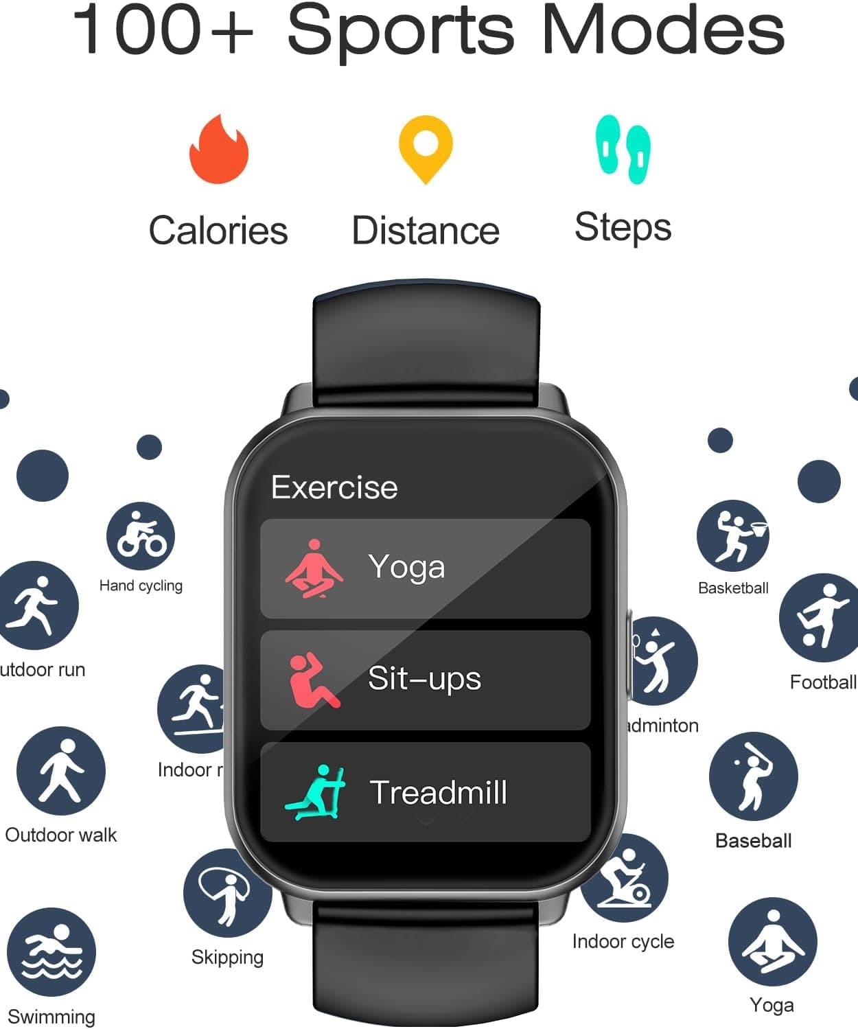 Smart Watch with Call Function Featuring Fitness Tracking, Heart Rate Monitor, Touchscreen Display and Long-Lasting Battery Life for Daily Use — 5 of 5