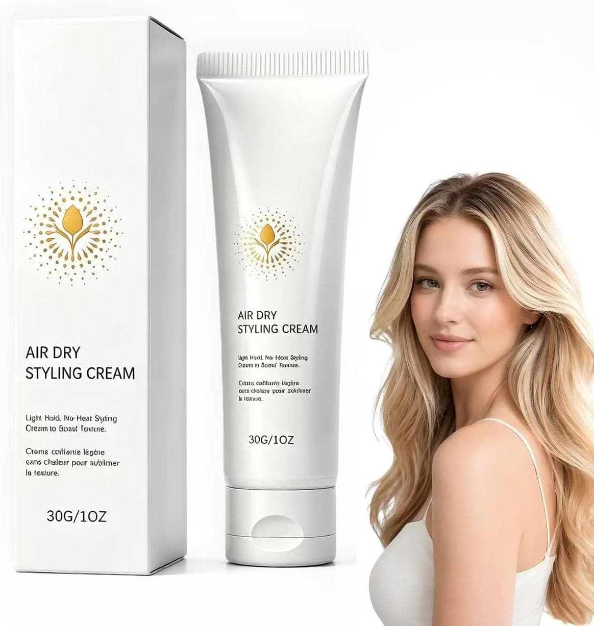 Manoai Air Dry Styling Cream for Effortless Natural Hair Definition with Light Hold, Convenient Travel Size 1 Oz and 30 Gram Jar for Daily Use