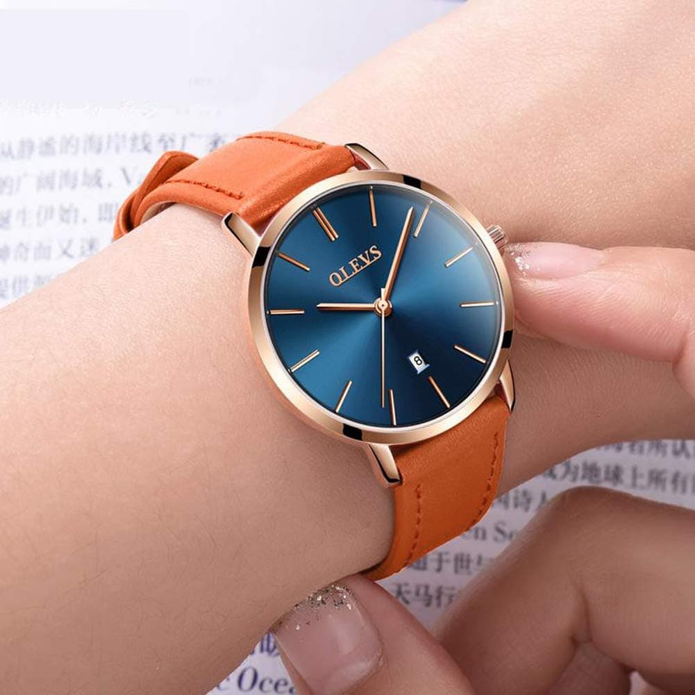 OLEVS Ladies Black Business Watch with Easy Read Calendar Display, Waterproof Simple Classic Design and Premium Gift Box Packaging for Women — 2 of 5