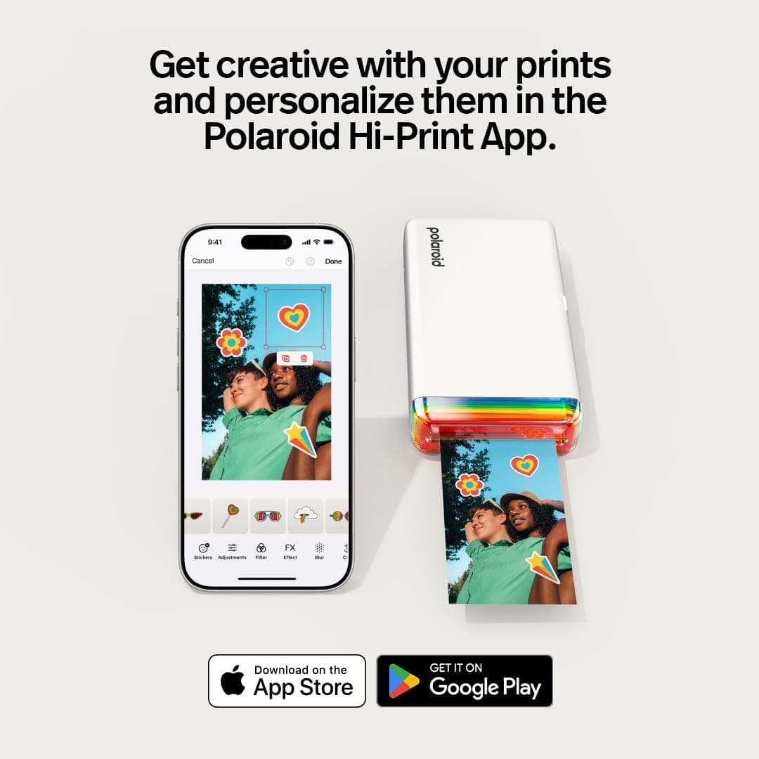 Polaroid Hi-Print 2nd Generation Bluetooth Connected 2x3 Pocket Photo Dye-Sub Printer in Black with Wireless Smartphone Printing and Compact Design — 5 of 5