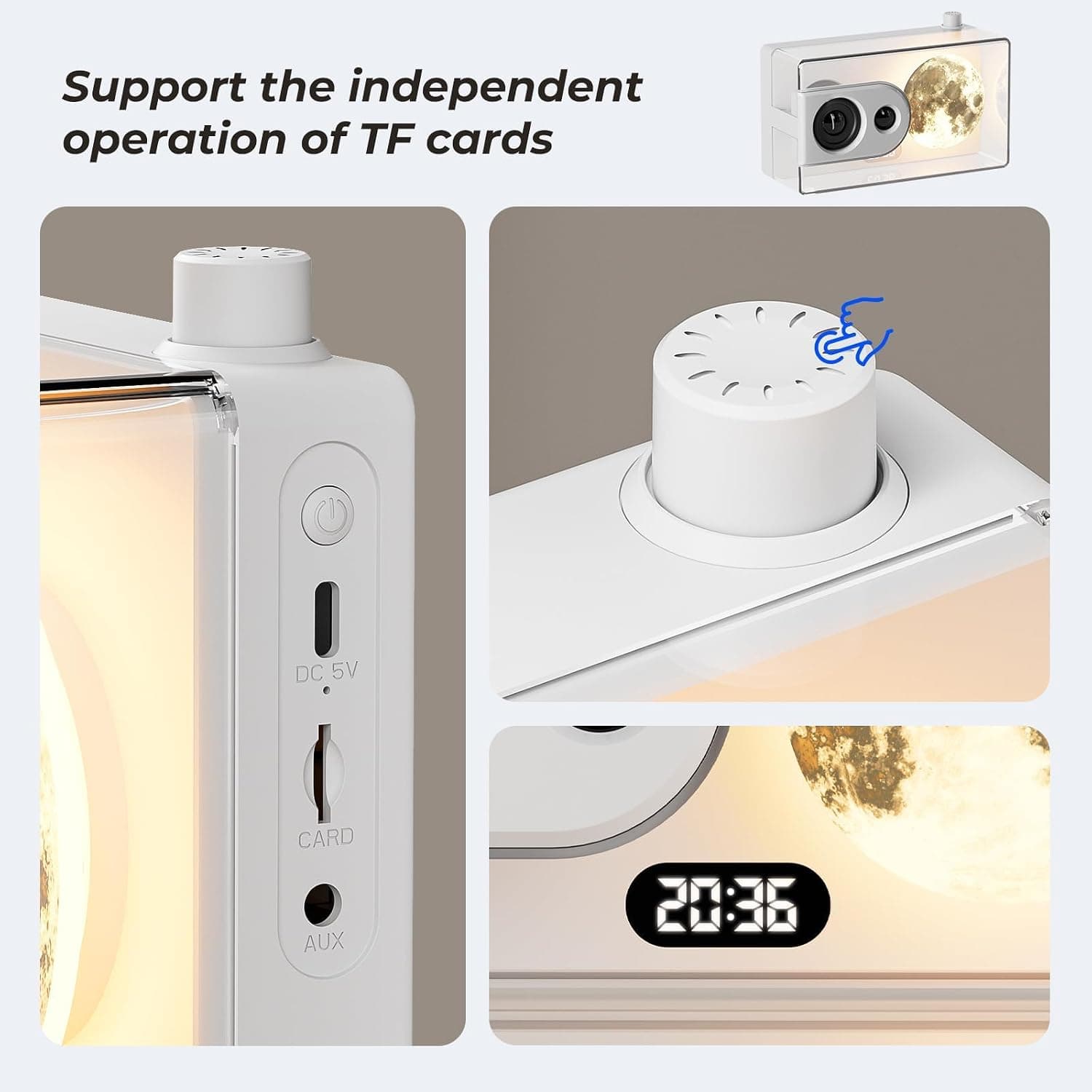 Portable Bluetooth Speaker with Vibrant LED Lights, Built-in Microphone, Rechargeable Battery and Wireless Connectivity for Indoor and Outdoor Use — 5 of 5