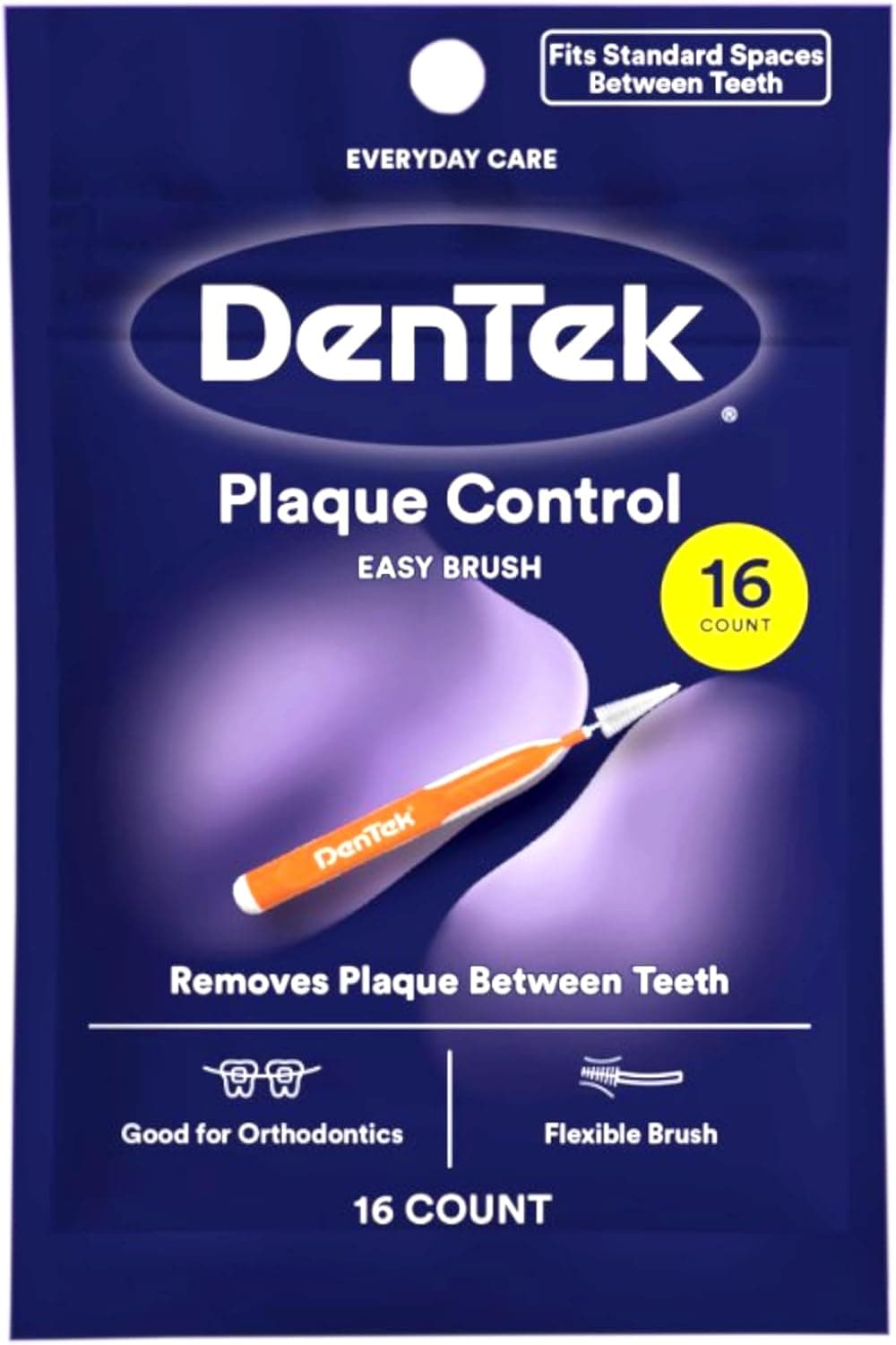 DenTek Easy Brush Interdental Cleaners 16 Count Tight Space Dental Brushes with Durable Wire and Minty Flavor for Daily Gum Health Care Routine — 1 of 4
