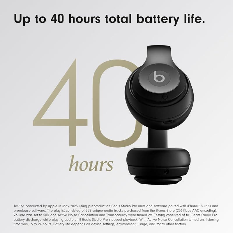 Beats Studio Pro Premium Wireless Over-Ear Headphones with Up to 40-Hour Battery Life, Active Noise Cancelling, and USB-C Lossless Audio Support — 4 of 5
