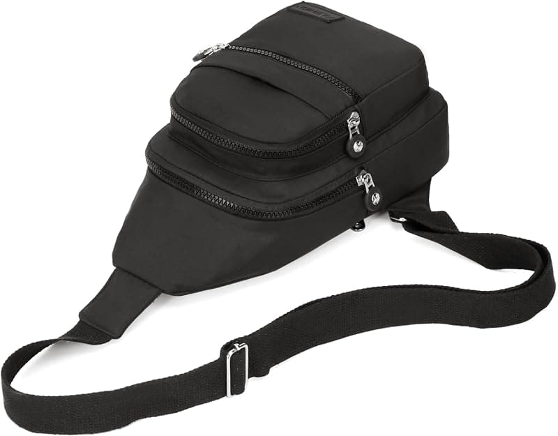 Banelu Small Sling Backpack Crossbody Bag for Women and Men featuring Versatile Cross Body Design and Convenient Fanny Pack Style in Classic Black — 5 of 5