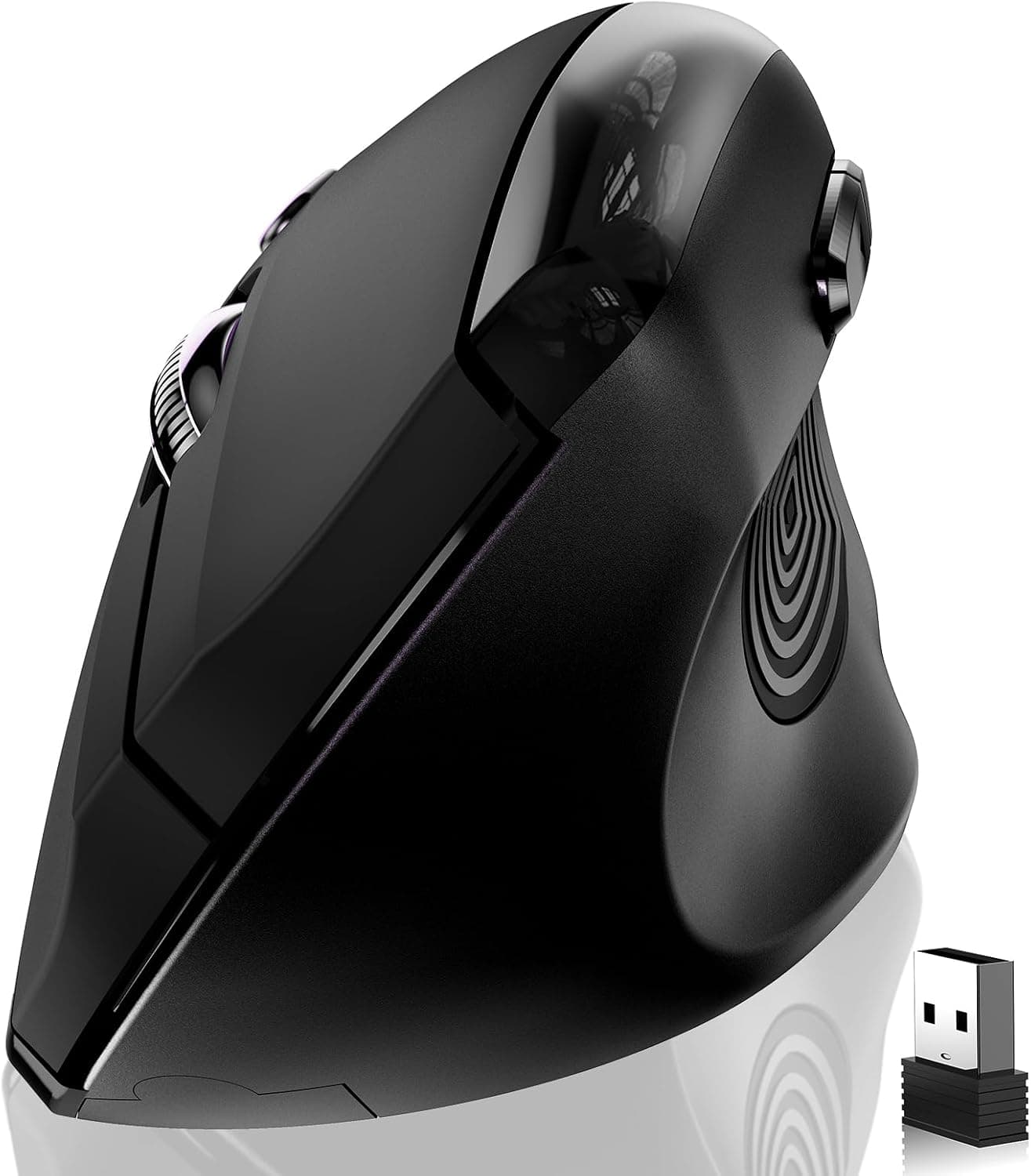 memzuoix Ergonomic Wireless Mouse 2.4G Optical Cordless with Adjustable 800 1200 1600 DPI, Vertical Computer Design for Laptop, PC, Mac, Desktop — 1 of 5