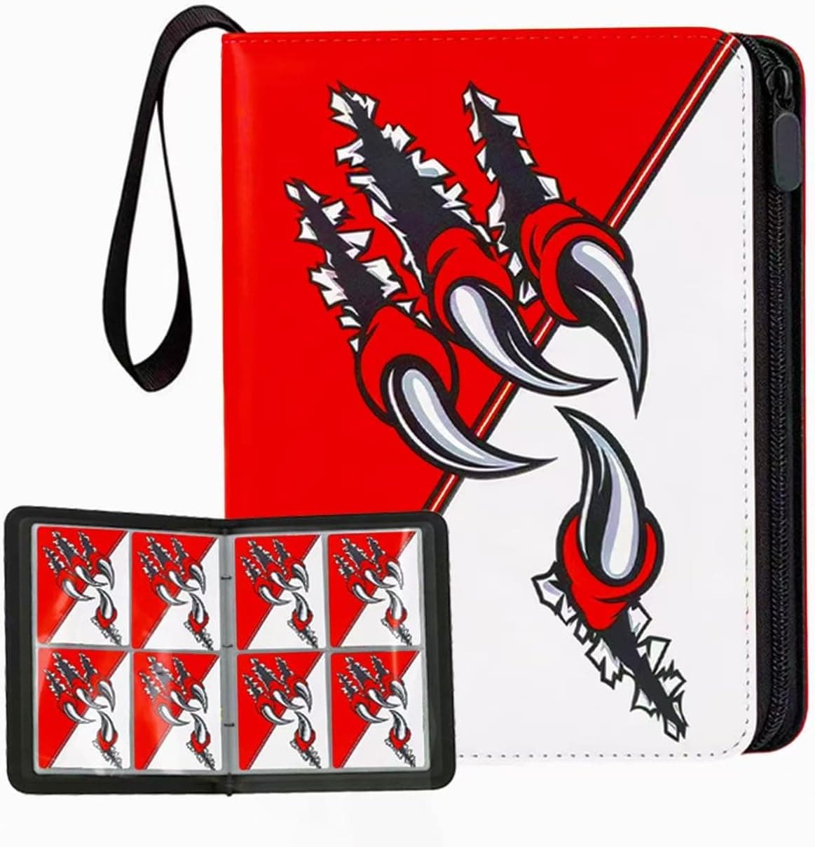 Trading Card Binder 4 Pocket with 50 Removable Sleeves for Pokemon and Yu-Gi-Oh Card Storage and Protection — 1 of 5