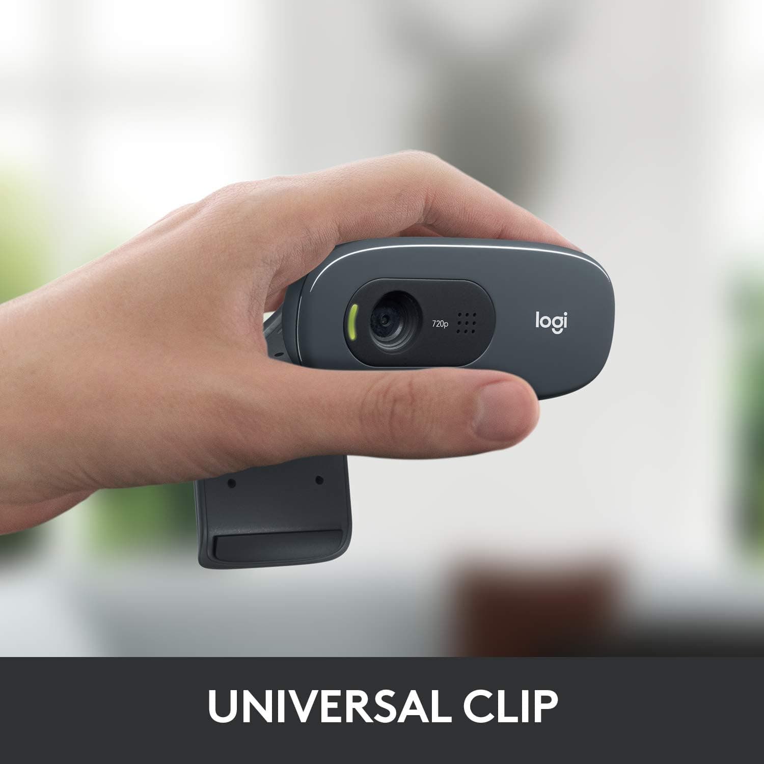 Logitech C270 720p HD Webcam with Plug-and-Play Setup, Widescreen Video Calling Capability, and Built-In Noise-Reducing Microphone in Black — 5 of 5