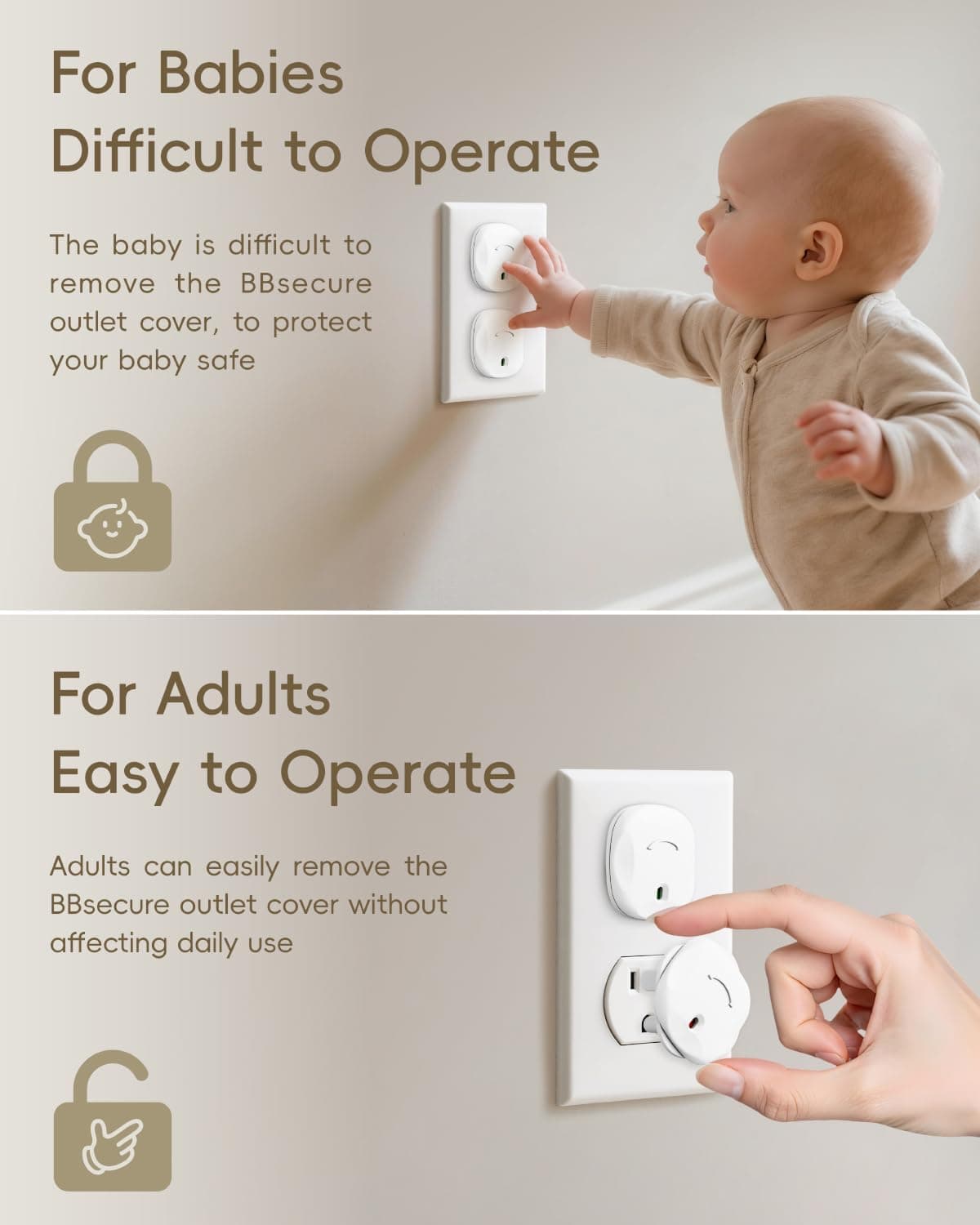 Outlet Plug Covers 40 Pack for Baby Proofing Electrical Outlets with Secure Fit, Durable ABS Material, One-Handed Rotation Design and Safety Indicator — 4 of 5