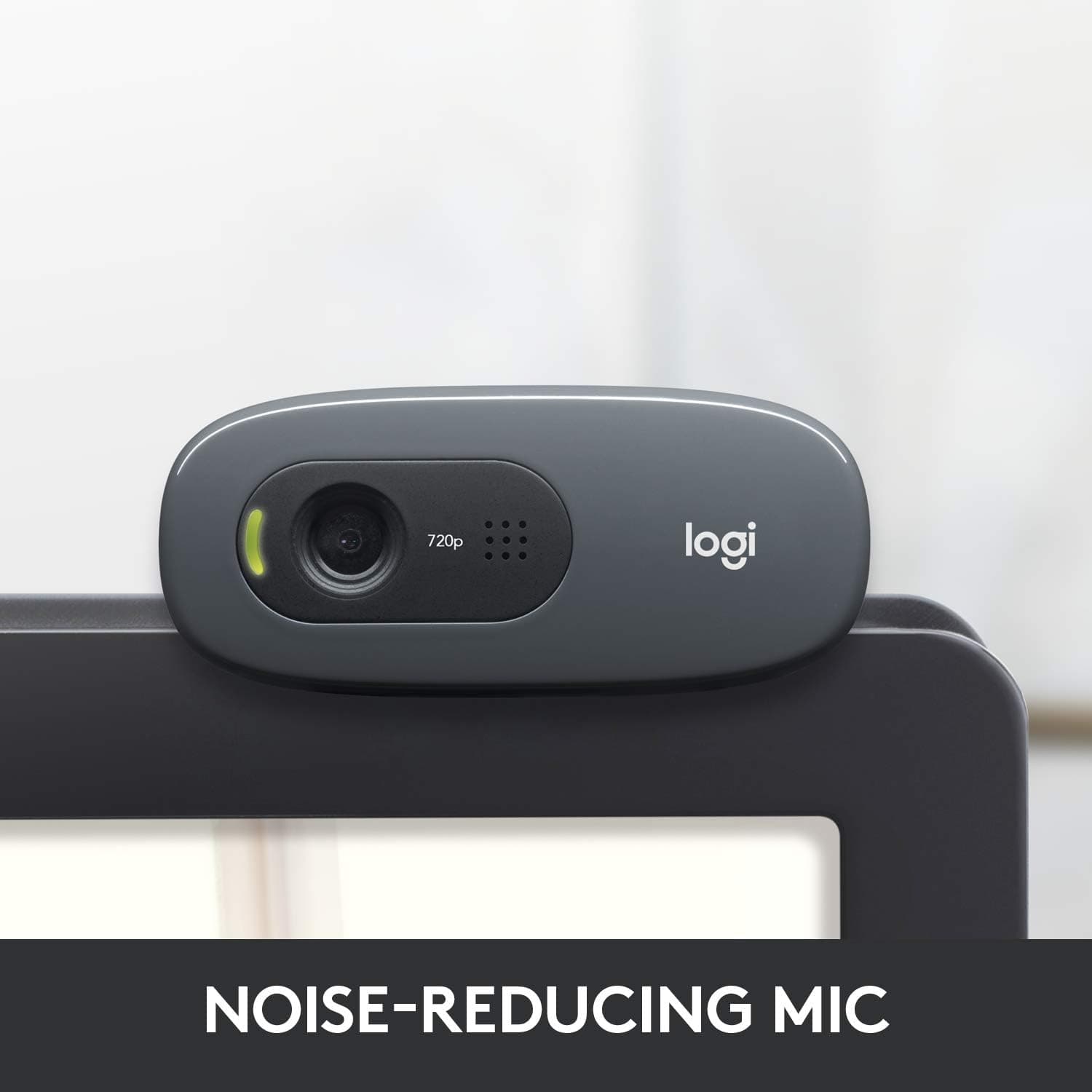 Logitech C270 720p HD Webcam with Plug-and-Play Setup, Widescreen Video Calling Capability, and Built-In Noise-Reducing Microphone in Black — 3 of 5