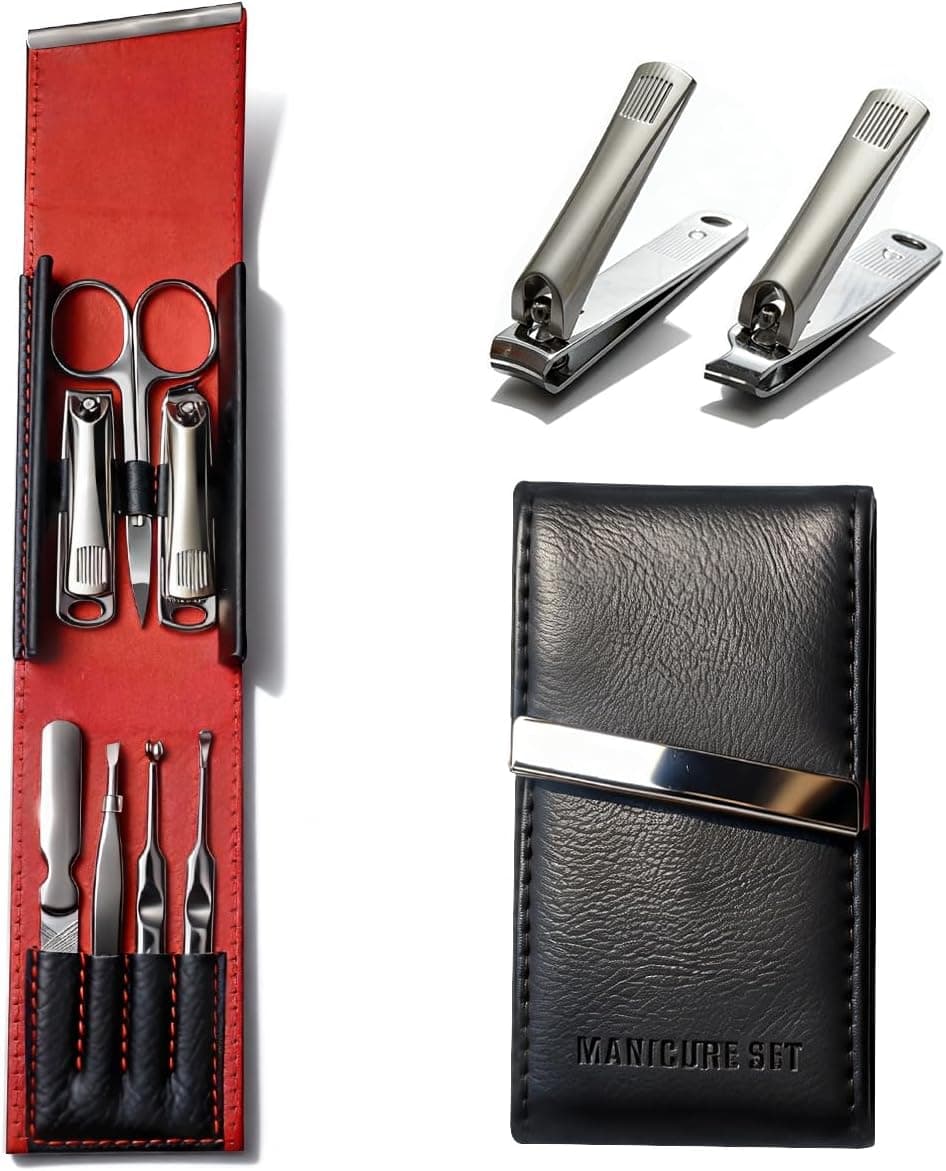 Nail Clippers Set 7 Pcs Stainless Steel Toenail And Fingernail Clipper Set Portable Travel Mens Nail Cutter Manicure Grooming Kit For Men Women Gift — 1 of 5
