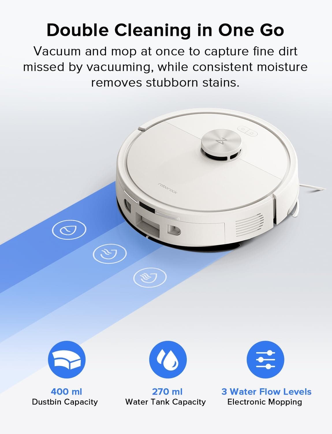 roborock Q7 L5 Robot Vacuum and Mop Combo with Powerful 8,000Pa Suction, Dual Cleaning Functions, and Smart Navigation Features for Modern Homes — 4 of 5