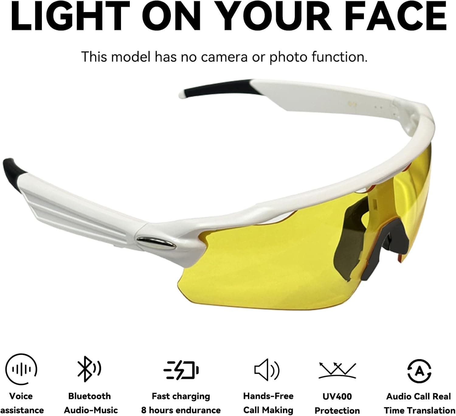 Bluetooth Smart Audio Glasses with Polarized Lenses, Built-in Open Ear Speakers, Hands-Free Calling, UV Protection and Lightweight Design — 3 of 5