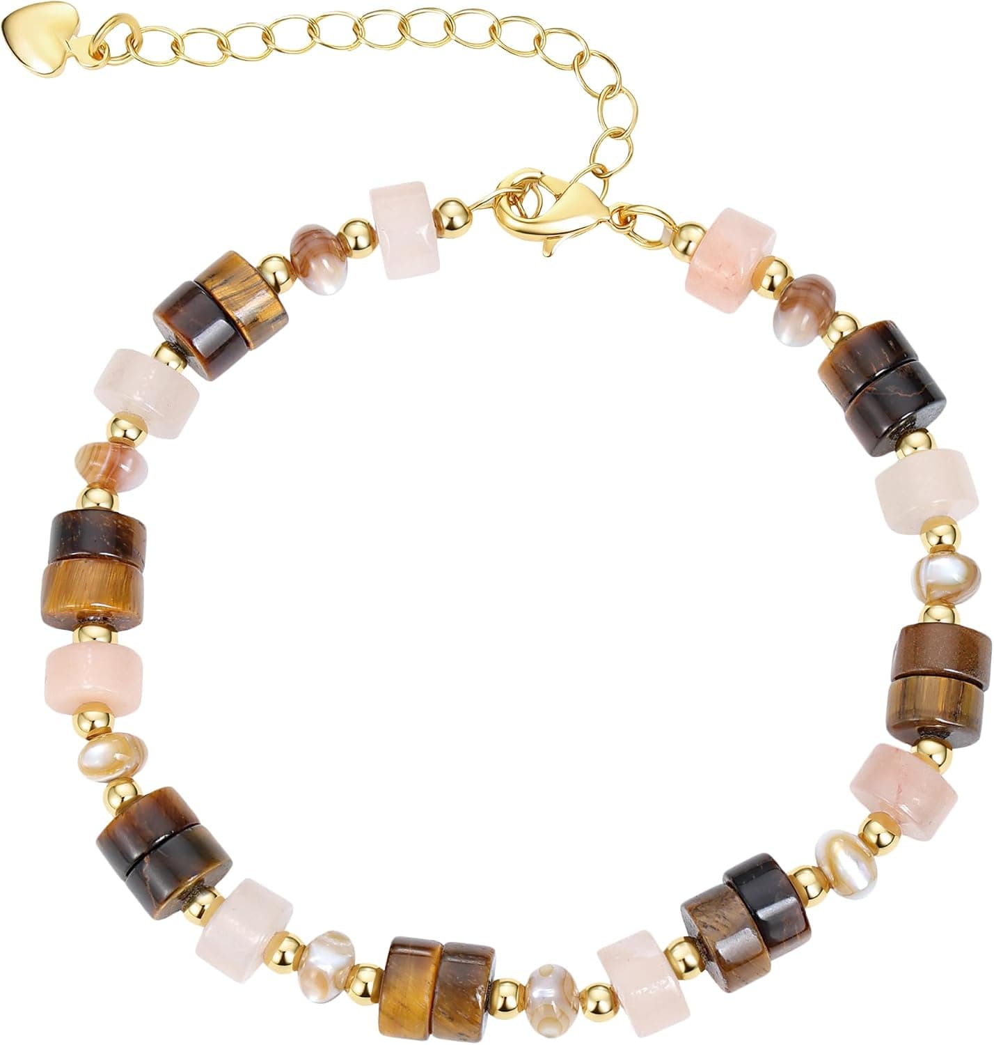 18K Gold Plated Gemstone Beaded Bracelet Featuring Elegant Design, Premium Materials, Tarnish-Resistant Finish and Versatile Everyday Wearable Style — 2 of 5