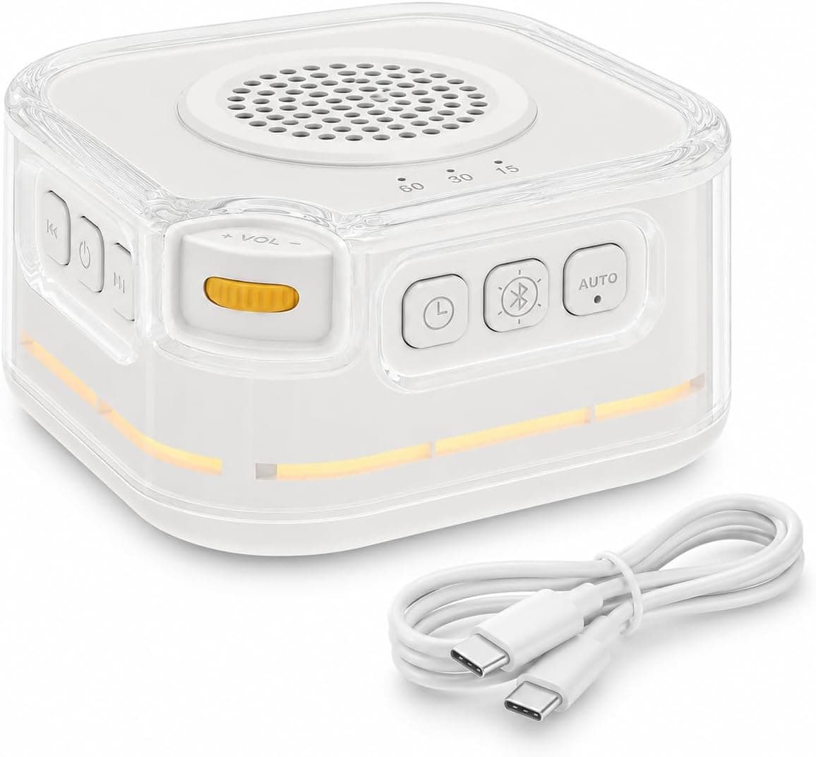 White Noise Machine for Baby Sleep with Bluetooth Speaker and Portable Design for Nursery and Travel — 1 of 5