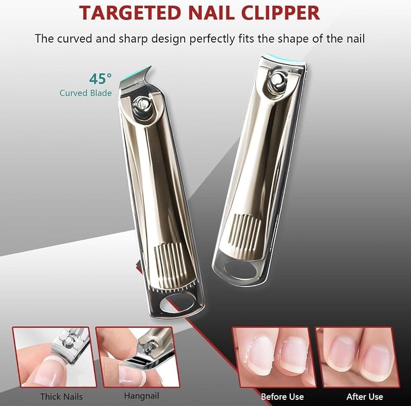 Nail Clippers Set 7 Pcs Stainless Steel Toenail And Fingernail Clipper Set Portable Travel Mens Nail Cutter Manicure Grooming Kit For Men Women Gift — 4 of 5