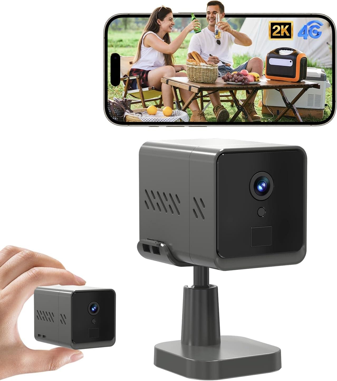 4G LTE Cellular Hidden Mini Camera with Live Video Streaming, Motion Detection, Night Vision and Mobile App Remote Access for Home Security — 2 of 5