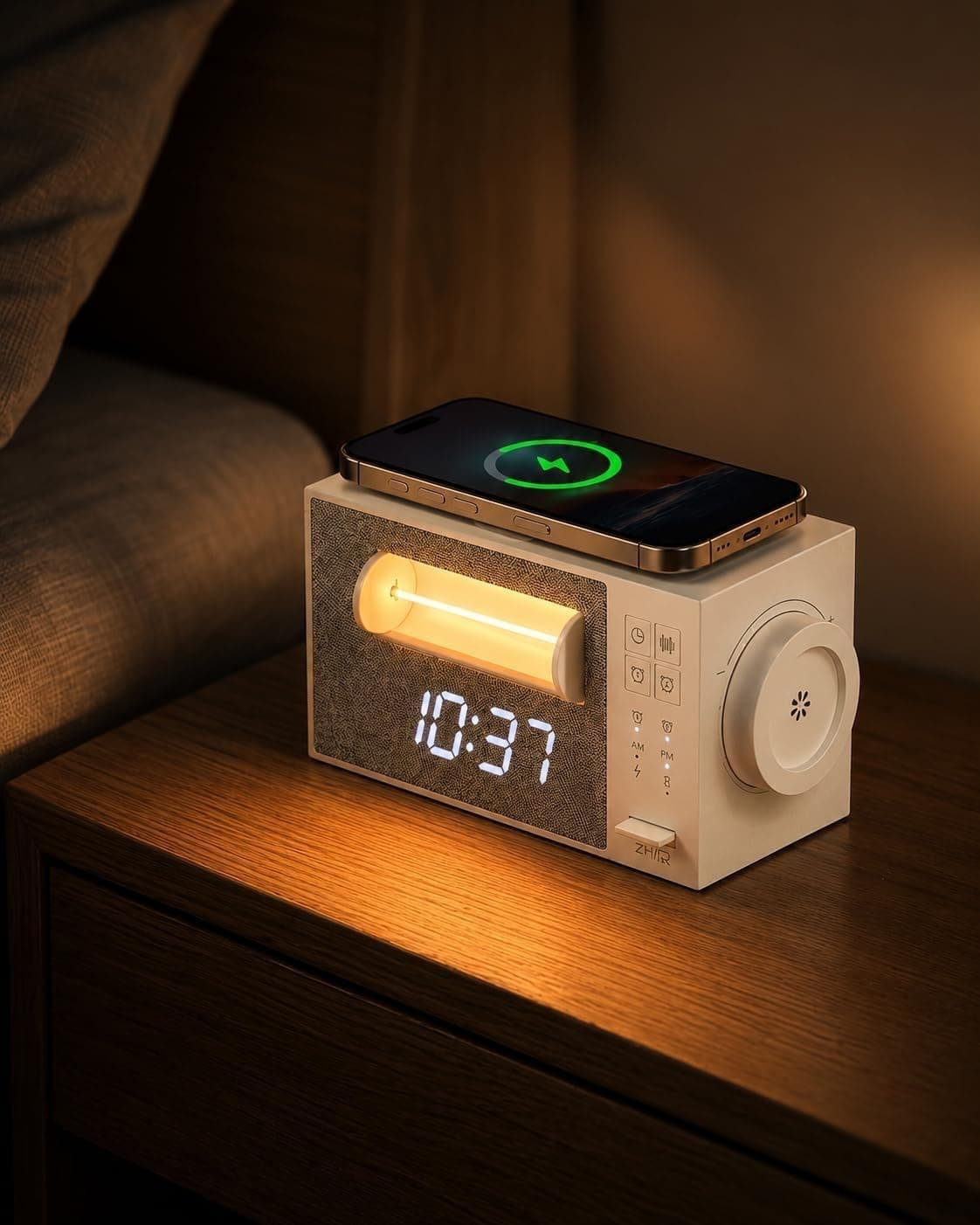 Sunrise Alarm Clock with Sound Machine Wake Up Light Wireless Charger Bluetooth Speaker Natural Sleep Aid and Dual Alarms for Heavy Sleepers — 1 of 5