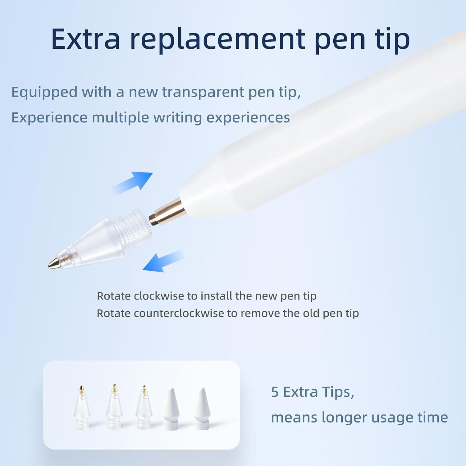 Stylus Pen for Apple iPad 2018–2026 with Palm Rejection, Magnetic Attachment, Tilt Sensitivity, and Fast Charging Support for Daily Note-Taking — 3 of 4
