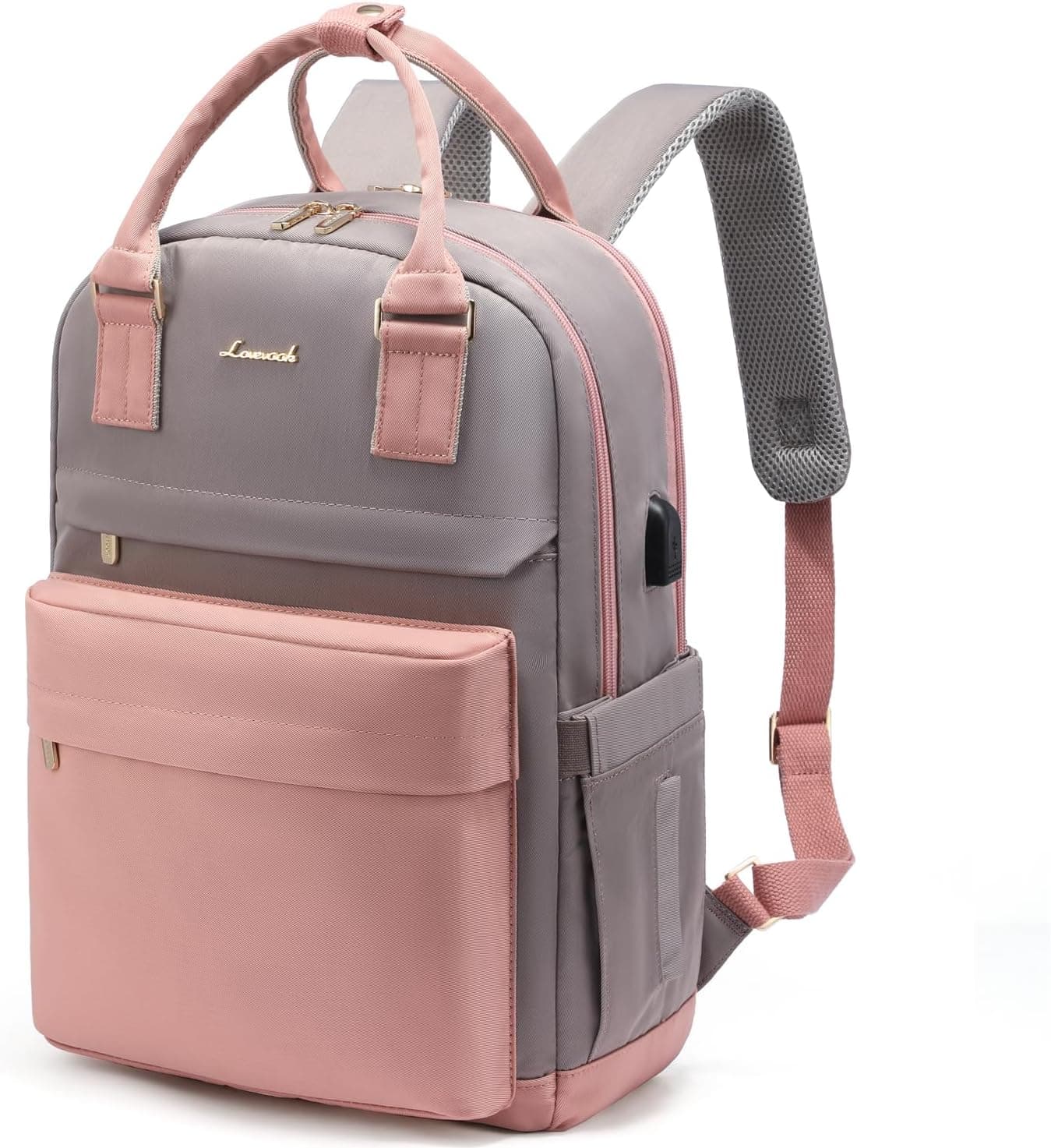 15.6 Inch Anti-Theft Laptop Backpack with Water-Resistant Fabric, USB Charging Port, Hidden Security Pockets, and Spacious Travel Compartments — 2 of 5