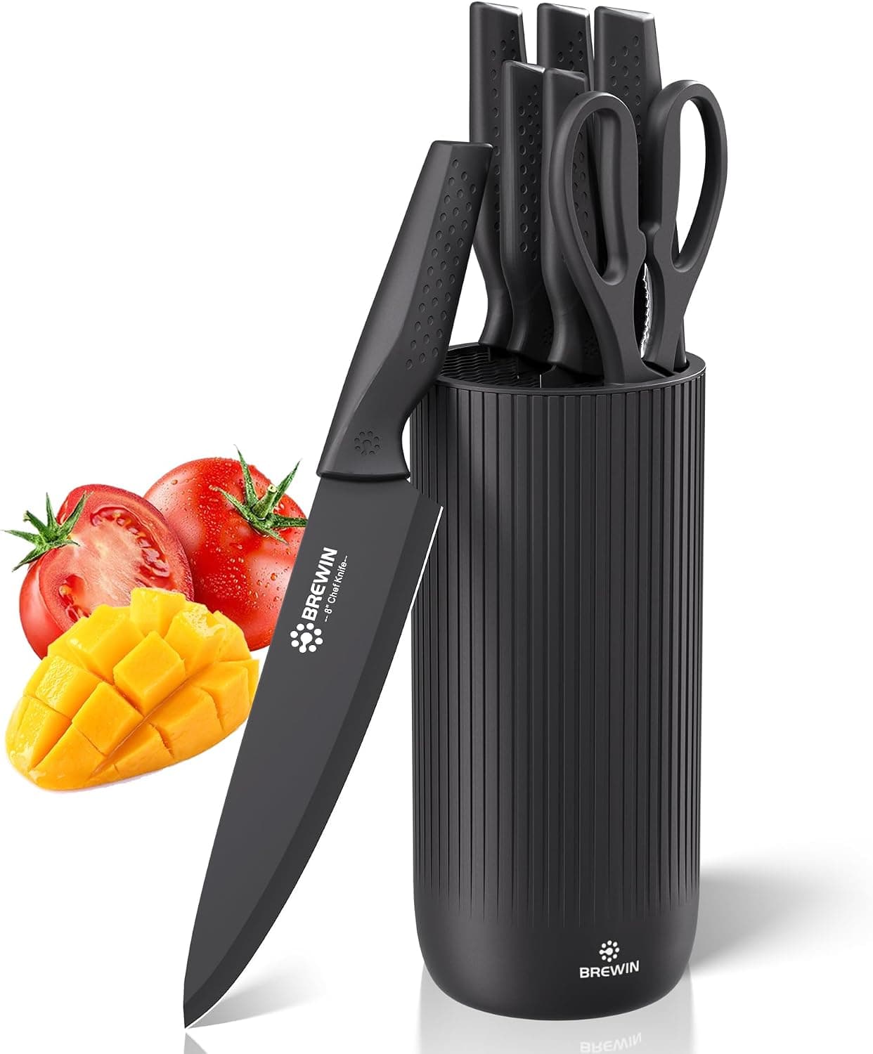 Brewin Kitchen Knife Set with Universal Knife Block for New Home Essentials, Apartment Essentials, Camping Essentials and RV Essentials — 1 of 5