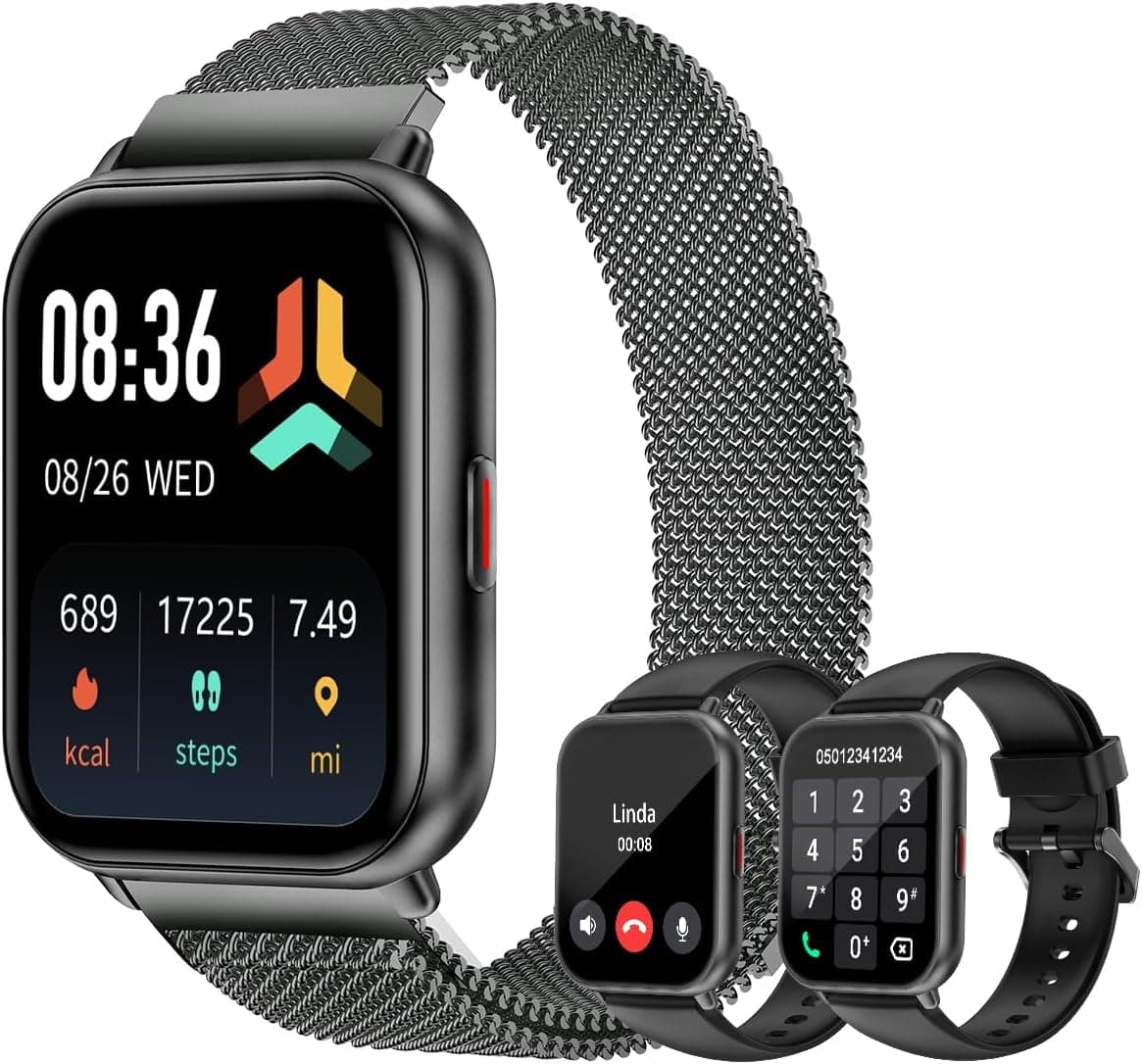 Smart Watch with Call Function Featuring Fitness Tracking, Heart Rate Monitor, Touchscreen Display and Long-Lasting Battery Life for Daily Use — 2 of 5