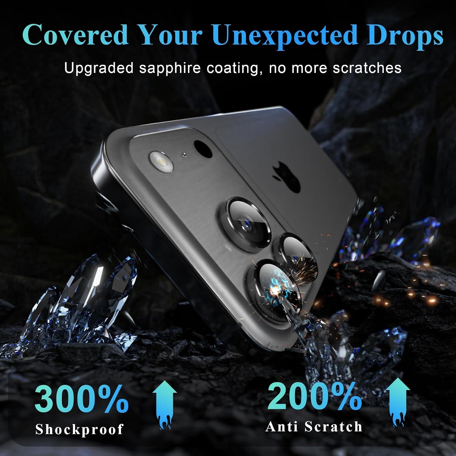 Camera Lens Tempered Glass Protectors 2 Pack with Ultra HD Clarity, Scratch-Resistant Surface, Bubble-Free Installation and Case-Friendly Design — 3 of 4