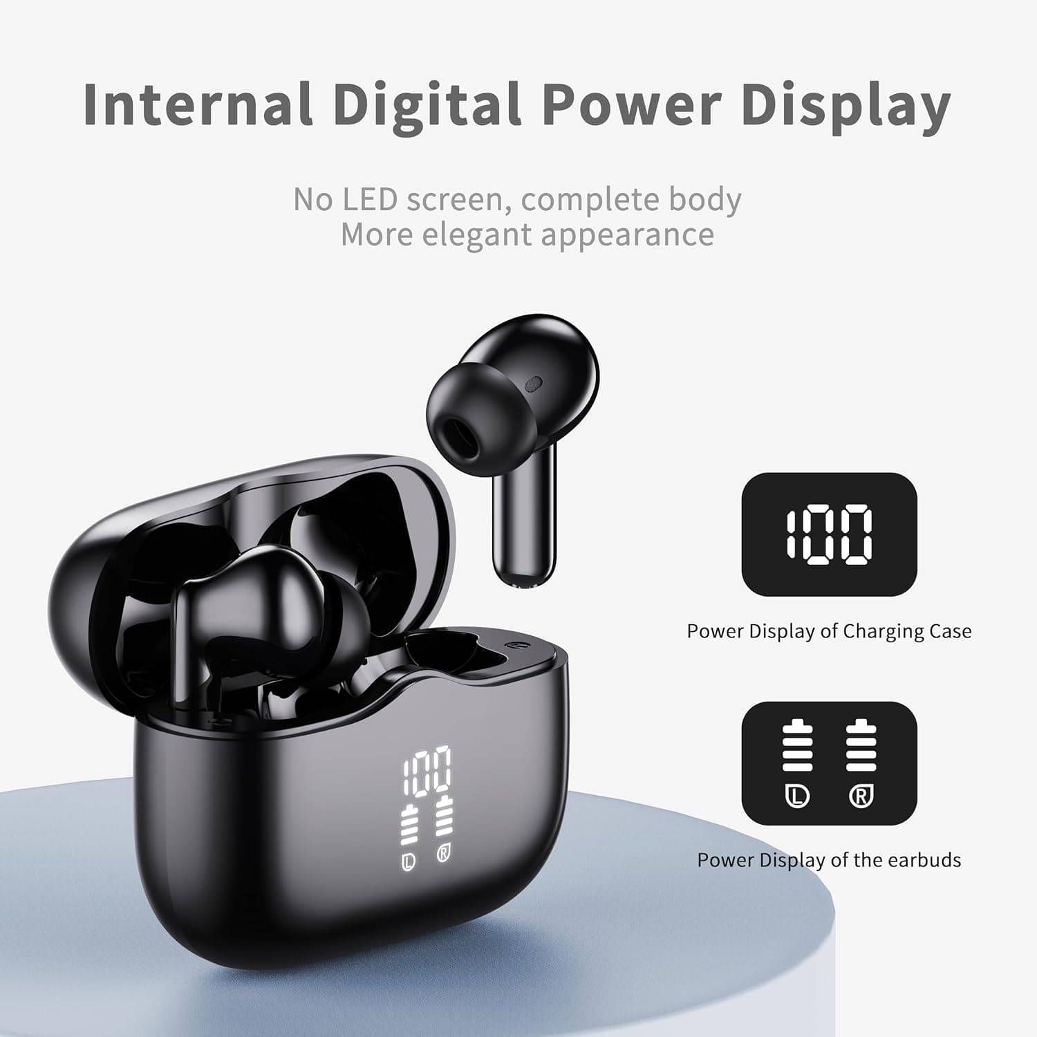 Wireless Earbuds Bluetooth Ear Buds 5.4 Mini HiFi Stereo with 4 ENC Noise Cancelling Mics 40H Battery Life IP7 Waterproof USB C and Sports Design — 5 of 5