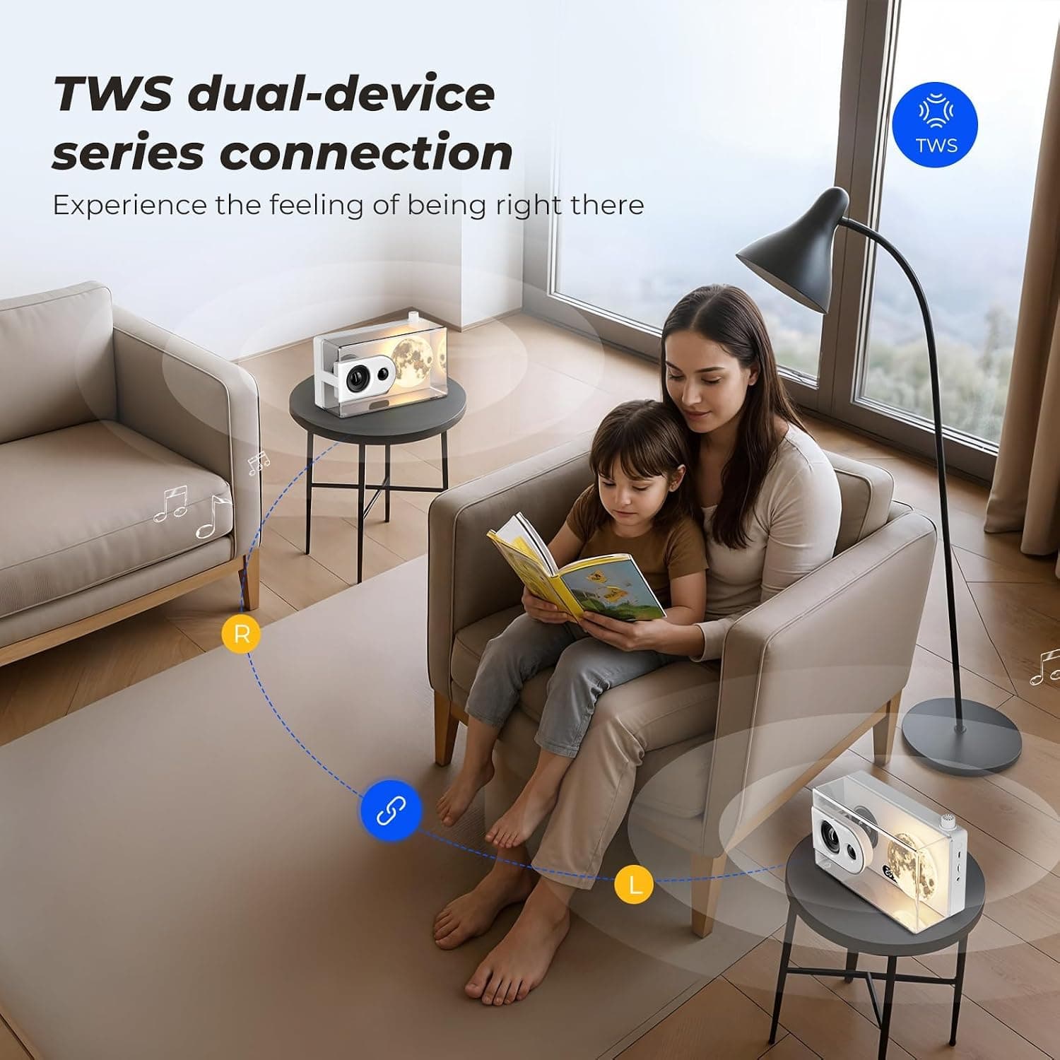 Portable Bluetooth Speaker with Vibrant LED Lights, Built-in Microphone, Rechargeable Battery and Wireless Connectivity for Indoor and Outdoor Use — 3 of 5