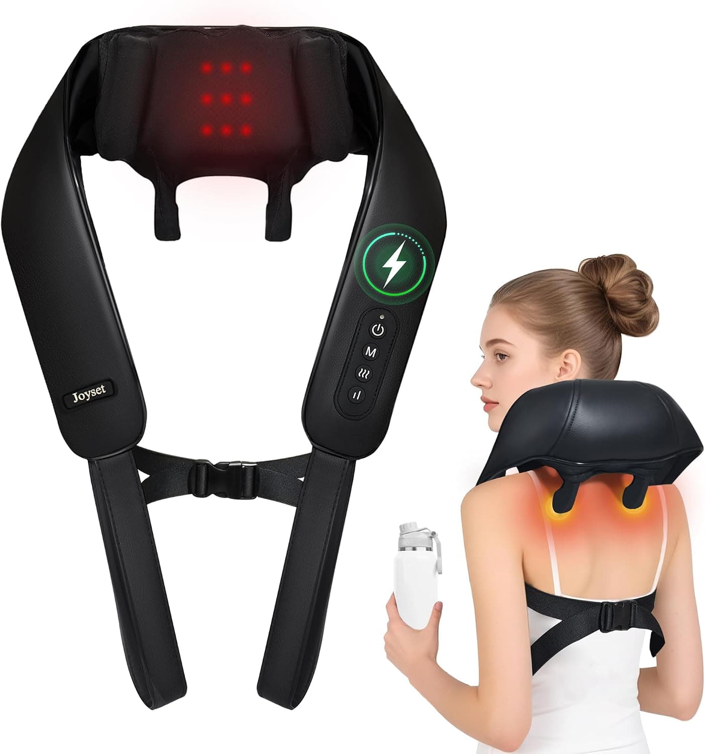 Joyset Cordless Neck and Shoulder Massager with Heat, 4D Shiatsu Kneading, Ergonomic Design and Adjustable Speed Settings for Deep Tissue Relief — 1 of 5