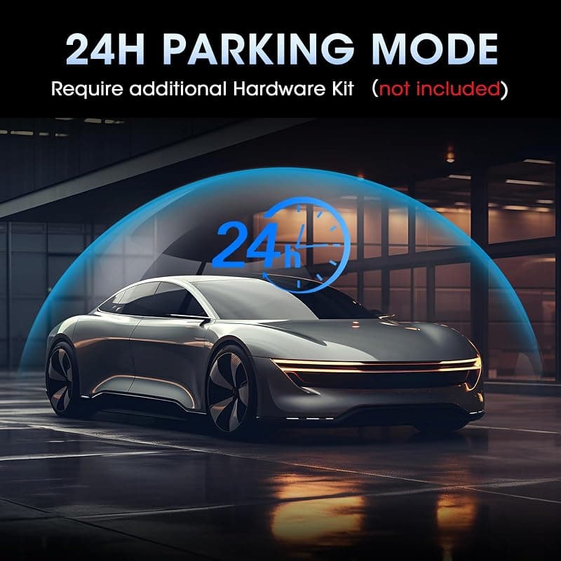 4K WiFi Rear View Mirror Camera 10 Inch Mirror Dash Cam Front and Rear with Ultra HD Recording, Night Vision and Loop Recording — 5 of 5
