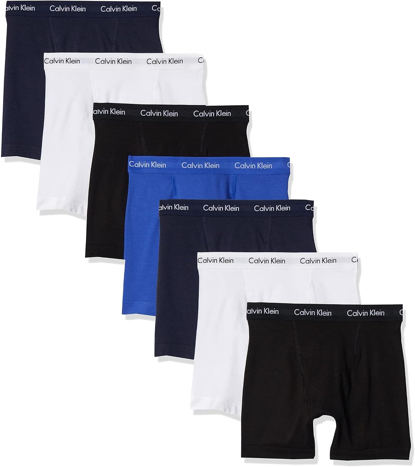 Calvin Klein Mens Cotton Stretch 7-Pack Boxer Brief with Breathable Fabric, Flexible Waistband, Supportive Fit and Everyday Comfort Design — 1 of 5