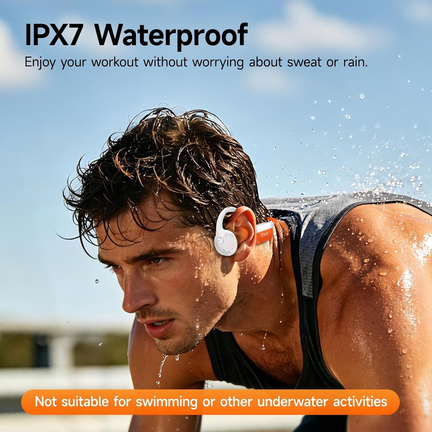 Bone Conduction Headphones with Bluetooth 6.0 Technology and IPX7 Waterproof Rating for Sports, Workouts and Everyday Outdoor Activities — 4 of 5