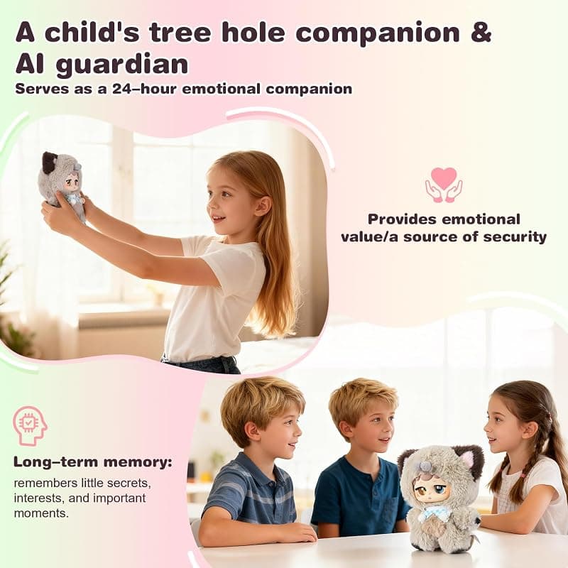 AI-Powered Plush Interactive Toy Mini Communicatible Companion Bauble with Multiple Languages Switchable, Rechargeable Doll Plaything for Kids — 4 of 5