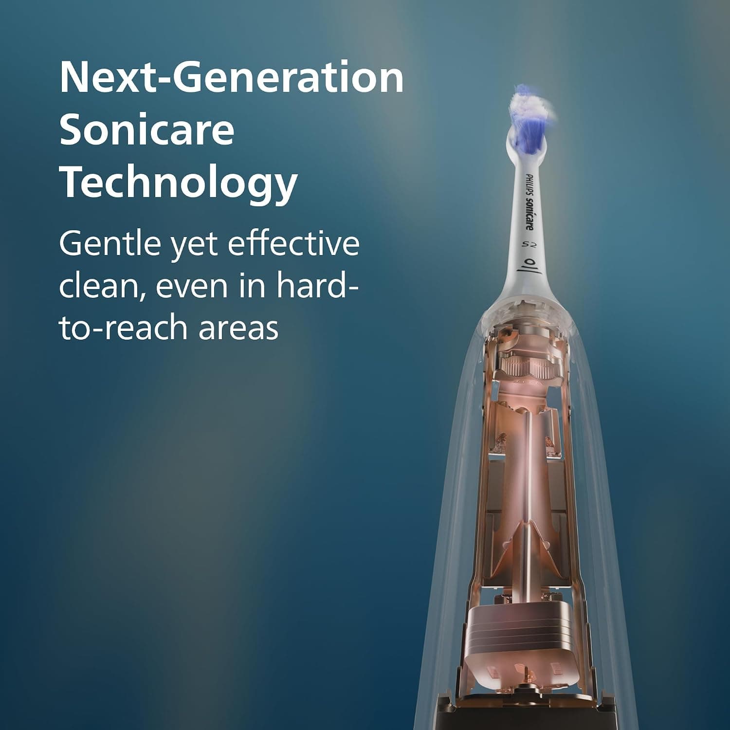Philips Sonicare 5950 Rechargeable Electric Toothbrush with White Handle and Two Included Replacement Brush Heads for Superior Oral Hygiene Care — 2 of 5