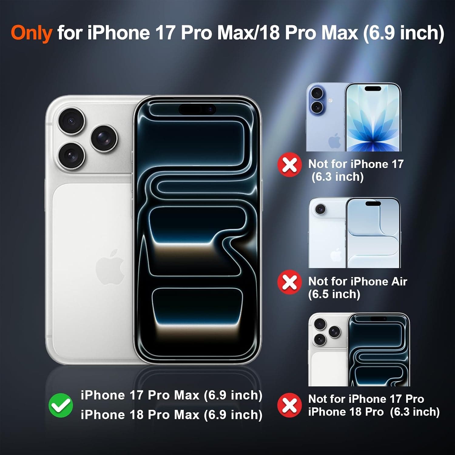 SUPFINE Magnetic Phone Case for iPhone 18 Pro Max and iPhone 17 Pro Max in Black Featuring Wireless Charging Compatibility and Slim Profile — 2 of 5