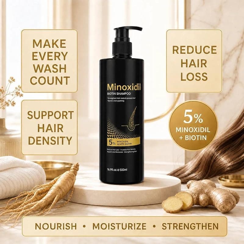5% Minoxidil Shampoo for Men and Women Hair Growth with Scalp Care Formula for Thinning Hair in Convenient 16.9 Fluid Ounce Bottle 1-Pack — 5 of 5