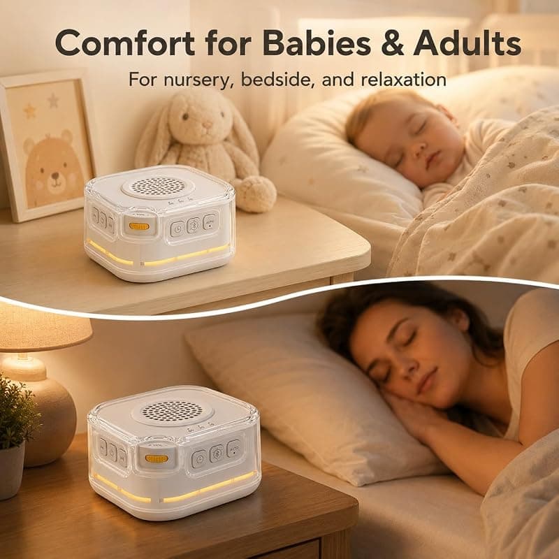 White Noise Machine for Baby Sleep with Bluetooth Speaker and Portable Design for Nursery and Travel — 5 of 5